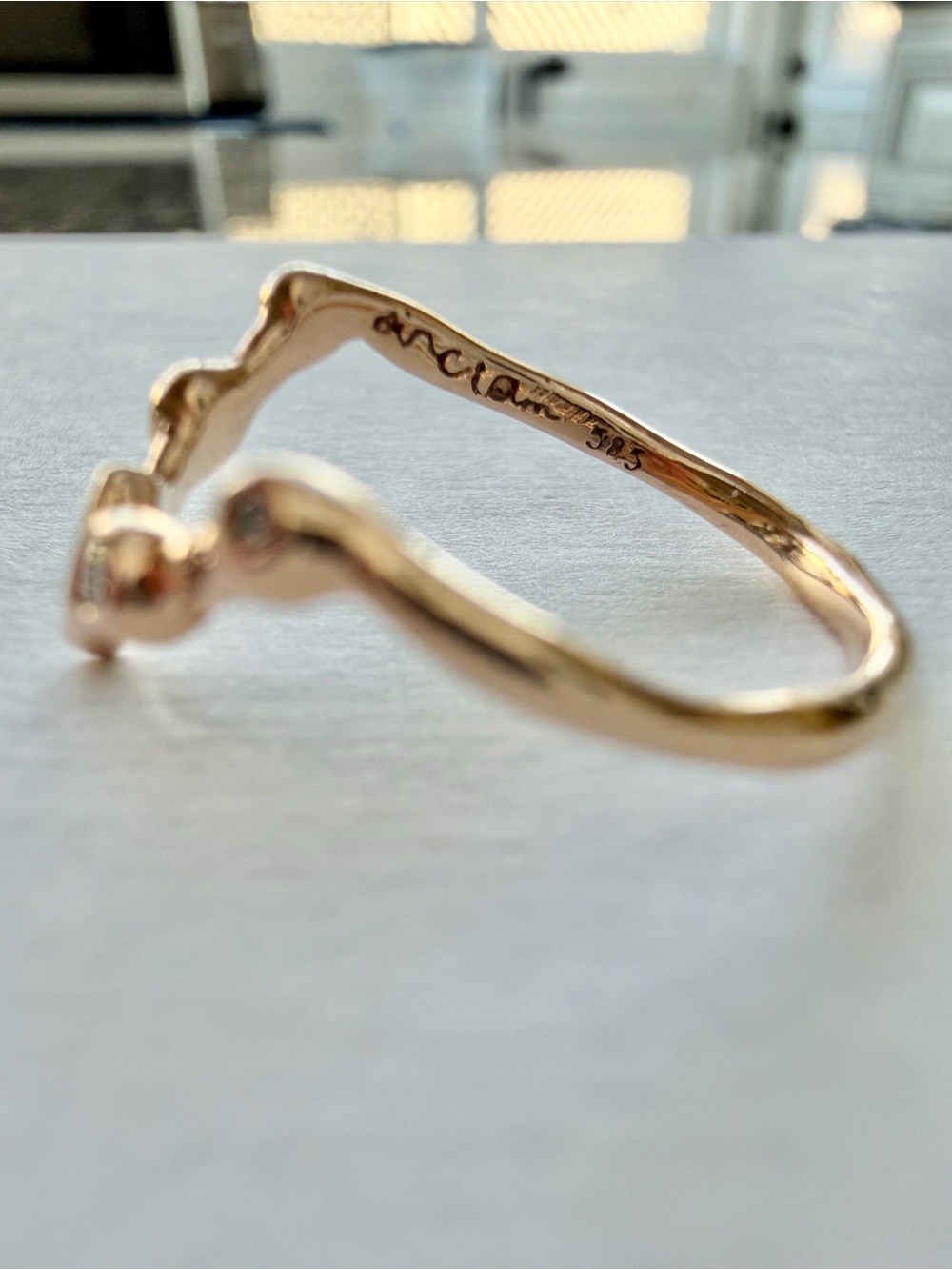 Sirciam Ethereal Stacking Band Rose Gold Size 6.5 - Picture 4 of 10